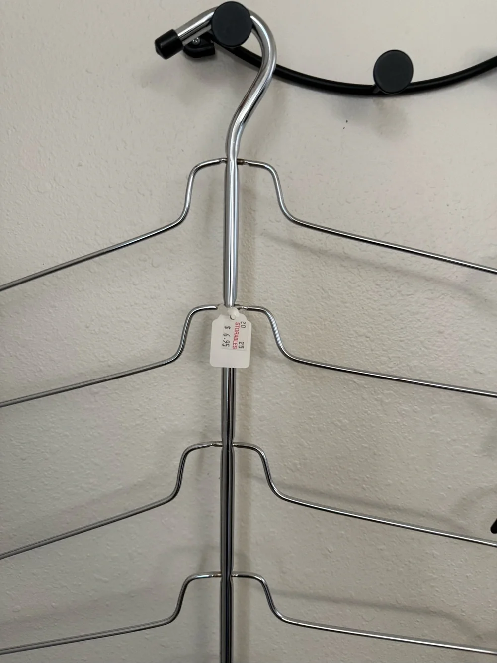 Multi-Tier Chrome Pants Organizer Hanger - Silver